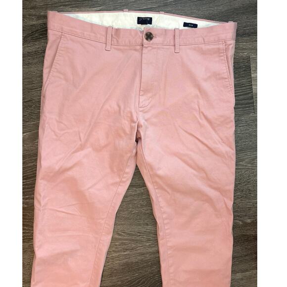 J.Crew Slim Fit Flex Chino Pant In Iced Quartz Pink Size 35x32 - Picture 4 of 8